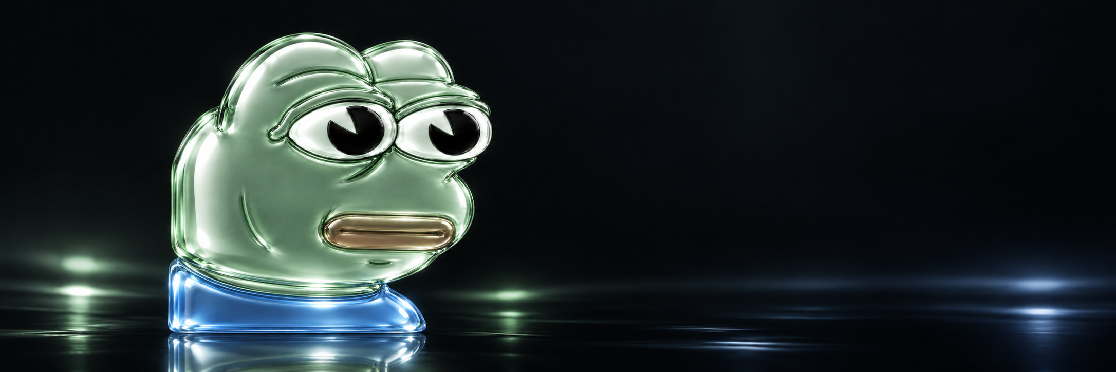 PumpFun Pons Pepe liquid glass banner